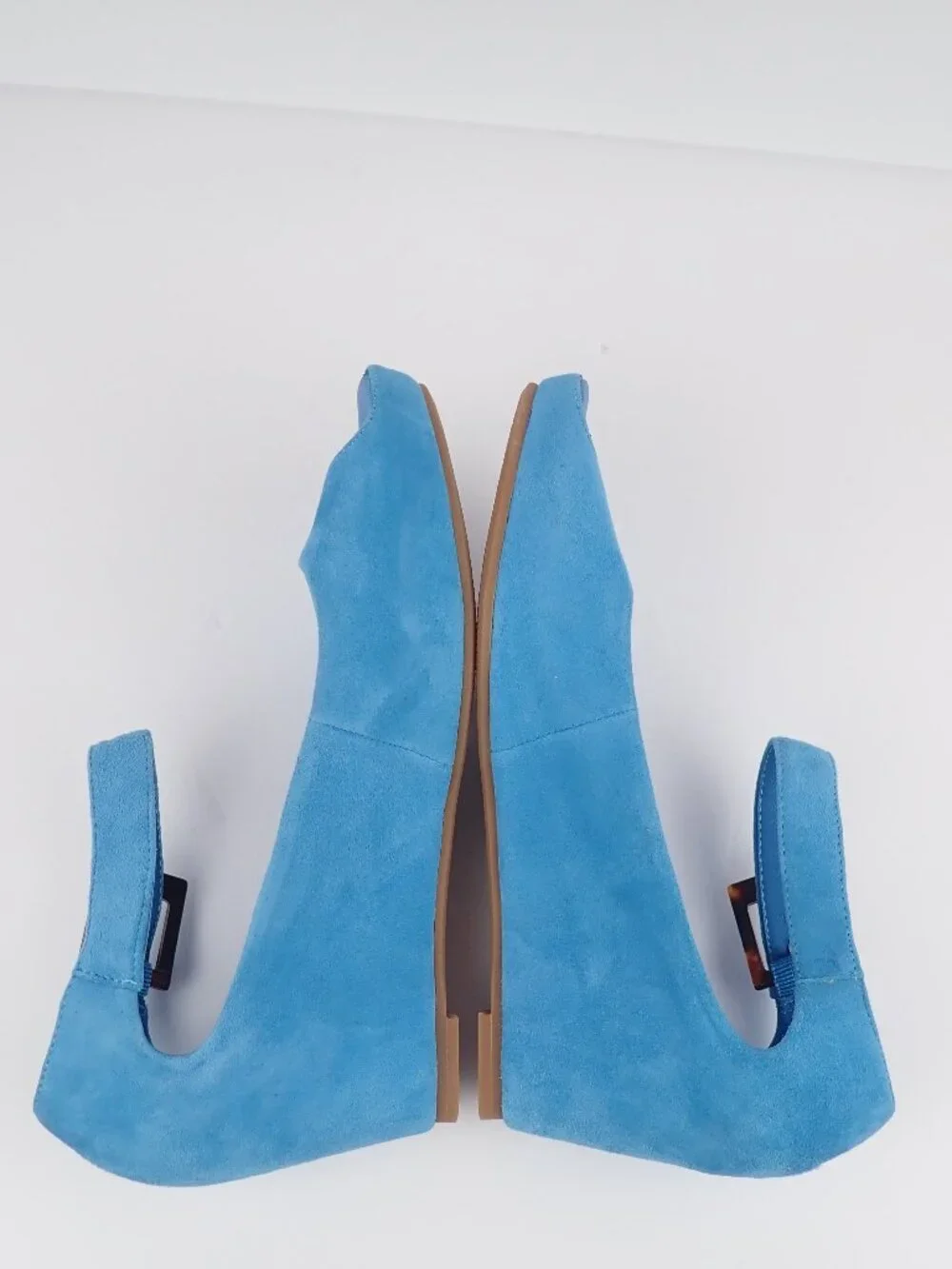 Johnston & Murphy Turquoise Open Toe Wedge Heels Womens US 9M